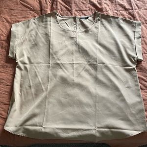 Tan Key-hole Back Blouse